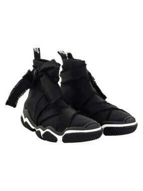 NIB Red Valentino Glam Run Knit High Top Sneakers Black EU 38 US 8